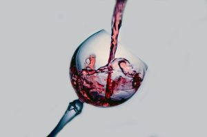 glass of wine aiming to depict the turning of water into Wine by Jesus Christ